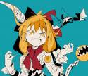 __ibuki_suika_and_chain_chomp_touhou_and_2_more_dr